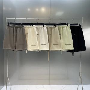 럭셔리 남성 캐주얼 반바지 반사 문자 로고 디자이너 브랜드 코튼 반바지