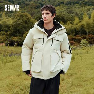 세미르 보호용 다운 재킷 남성용 겨울 Xcnspace 항공우주 협업 시리즈 구스 다운 아우터웨어 2025 신상 남성복