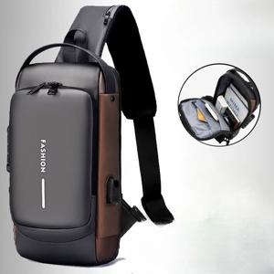 디자이너 다기능 도난 방지 USB 숄더 크로스백 여행 슬링백 메신저백 체스트백 남성 명품 브랜드