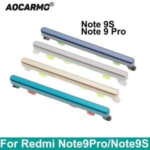 Xiaomi Redmi Note 9 Pro Note9S 볼륨 업 다운 버튼 측면 스위치 키 교체 부품 용 Aocarmo