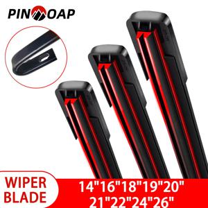 범용 U/J 후크가있는 새로운 듀얼 고무 스트립 자동차 와이퍼 자동차 앞 유리 와이퍼 블레이드 14 