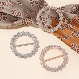 고급 합금 다기능 스카프 버클 절묘한 일본 모양의 벨트 핀 유행과 다용도 다이아몬드 세트 스카프 버클