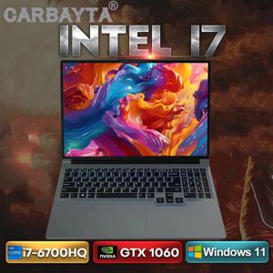 16인치 게이밍 노트북 인텔 코어 i7-6700HQ GTX 1060 6GB IPS 1920*1200 노트북 PC 게이머 16GB 32GB 64GB DDR4 256GB-2TB SSD 윈도우 11 Pro