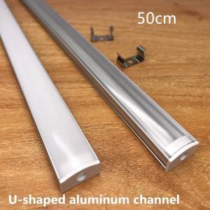 1-30 개/묶음 50cm Perfil Aluminio LED 코너 알루미늄 프로필 채널 홀더 LED용 스트립 라이트 바 캐비넷 램프 주방 찬장