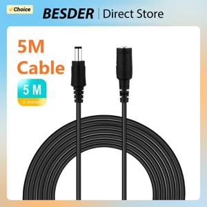 BESDER DC 전원 5 미터 연장 케이블 CCTV 카메라 12 볼트 연장 코드 용 5.5mm x 2.1mm 수 플러그에 3 미터/10FT 잭 소켓