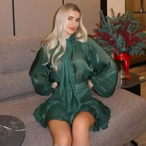 플라운스 미니 스커트 슈트 여성 우아한 루즈 레이스업 보우 롱 슬리브 셔츠 투피스 세트 여성 2025 봄 신상 솔리드 의상