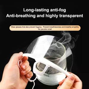 10/20/30Pcs 재사용 가능한 투명한 안개 방지 마스크 커버 플라스틱 오픈 페이스 가드 레스토랑 학교 플라스틱 안티 타액 입 방패
