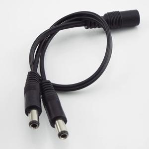 CCTV 카메라 보안 DVR 액세서리 LED 라이트 스트립, DC 1 암-2 수 전원 분배기 케이블, 2.1x5.5mm, E1