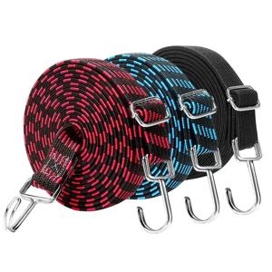 오토바이 Elastics 고무 수하물 밧줄 코드 후크 자전거 밧줄 넥타이 자동 수하물 지붕 랙 스트랩 고정 밴드 후크 자동차 액세서리