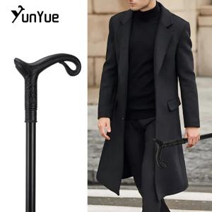 매트 블랙 커브 라인 유형 워킹 지팡이 레이디 패션 장식 워킹 스틱 신사 빈티지 우아한 지팡이 코스프레 소품 93cm