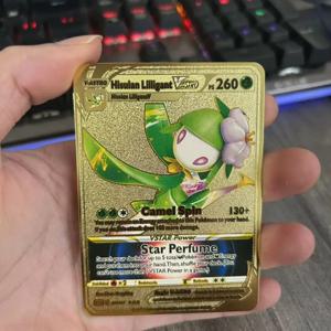 스페인어 포켓몬 카드 금속 포켓몬 편지 스페인어 포켓몬 철 카드 Mewtwo Pikachu Gx Charizard Vmax Cartas Pokémon Vmax