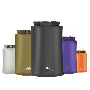 초경량 건조 자루 수영 방수 건조 가방, 야외 물건 자루, 캠핑 하이킹 카약 해변 방수 가방, 5 개