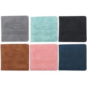 자동차 등록 운전 면허증 및 보험 카드 소지자 - 가죽 차량 글러브 박스 자동차 서류 서류 정리함