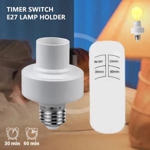 스마트 리모컨 조명 스위치 E27 LED 램프 무선 타이머 홀더 전구 베이스 소켓 온/오프 30M 범위 천장 샹들리에용