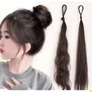 합성 섬유 와인딩 볼 헤어 링 가발 버드 헤어 번 자연 푹신한 헤어 볼륨 로우 타이 푹신한 가발 헤어 백