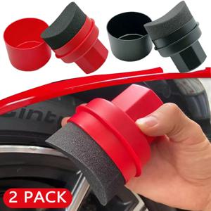 자동차 바퀴 연마 왁싱 곡선 타이어 스폰지 브러시 커버 타이어 깨끗한 윤곽 드레싱 애플리케이터 패드 자동차 액세서리