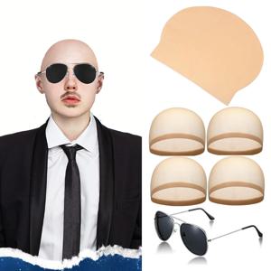 1PCS 가짜 라텍스 살 피부 남여 대머리 가발 모자 고무 스킨 헤드 의상 장난