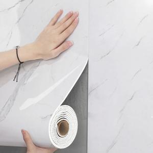1 롤 대리석 모조 세라믹 타일 자체 접착 벽지 두꺼운 거품 침실 벽지 욕실 방수 벽 스티커