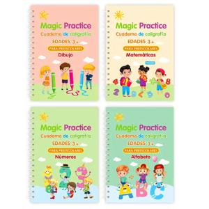 무료 닦아 스페인어 매직 카피 북 펜 유치원 어린이 서예 어린이 재사용 가능한 Español 쓰기 연습 도서 연령 3-8