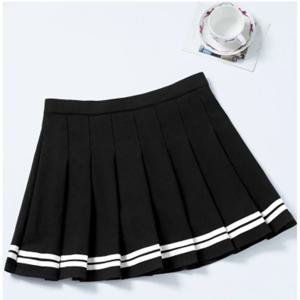 Preppy Girl Pleated 스커트 신축성있는 허리 여름 빈티지 미니 스커트 한국 streetwear 봄 학생 스트립 디자인 댄스 스커트