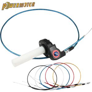 Enduro Motocross 오토바이 가속기 스로틀 핸들 그립 부품 범용 1200mm 케이블 22mm 7/8 ''먼지 핏 자전거 액세서리