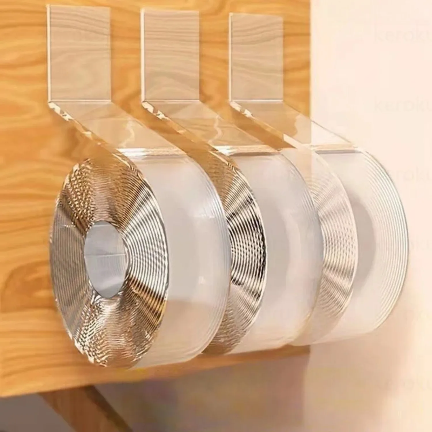 1/3/5M 양면 테이프 투명 아크릴 재사용 가능한 방수 접착제 Tracsless 테이프 가제트 Doble Cara Nano 테이프