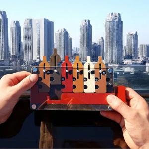 고난이도 IQ 미로 퍼즐 장난감 웨이터 트레이 미로 나무 두뇌 티저 성인 및 어린이용 지적 퍼즐