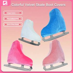 새로운 피겨 스케이팅 신발 커버 보호대 긁힘 방지 오염 방지 두꺼운 니트 아이스 스케이팅 커버 한 쌍 아이스 스케이팅 보호