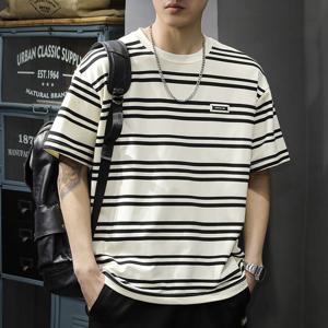 [브리치] 제로투올샵2 / 여름 스트라이프 반팔티 살구색