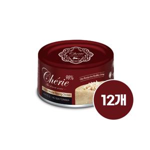 쉐리 레드라벨 98% 닭고기무스 80g 고양이 주식용 캔