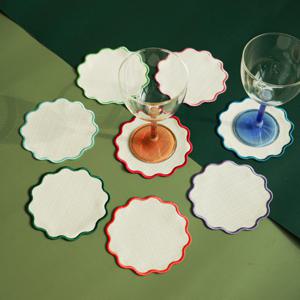 [무케] 메종다르_플로리아 코스터 4P 컵받침 (3 options) 방수 컵받침 이염방지 집들이선물