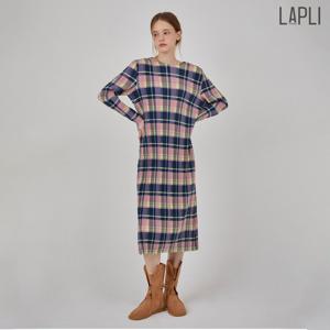 [최초가 189000원] 체크 패턴 롱 집업 원피스_LPOPW024001