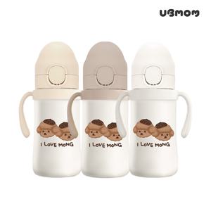 유비맘 스테인리스 원터치 빨대컵 220ml 1P