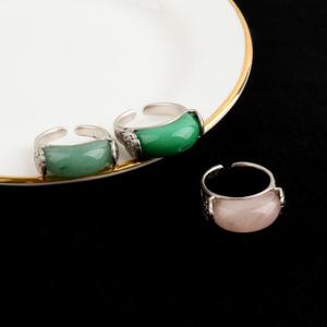 여자 가락지 전통 비취 장미석 옥 한복 장신구 반지