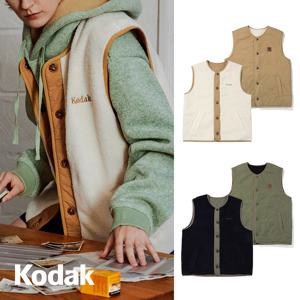 브라우니 리버시블 플리스 자켓 베스트 (2 COLOR)