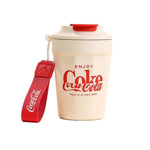 코카콜라 이중스텐 커피텀블러 390ml 크림화이트