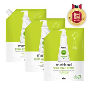 메소드 주방세제 리필 1L 바질 x 3개