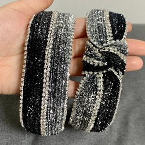 럭셔리 큐빅 스팽글 펄 헤어밴드꼬임 명품 머리띠 명품스타일헤어밴드 리본헤어밴드 꼬임머리띠