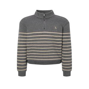 남성 [[24FW]] WHTS4D534CG [스테디셀러] 차콜그레이 스트라이프 면 긴팔반집업티셔츠