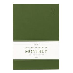 [인디고] 2026 오피셜 빅 먼슬리 스케줄러 업무용 (날짜형 A4 월간) - 그린무스