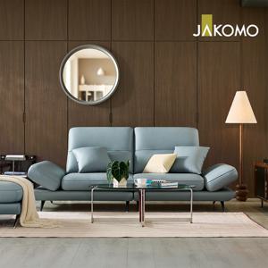 토파즈 3인 기능성 피아나 이태리 통가죽 천연면피 소가죽 소파 + 스툴