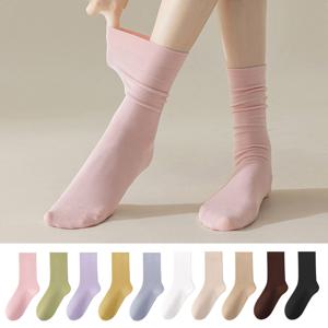 와프리 코튼 무압박 중목 파스텔 베이직 5켤레세트 양말