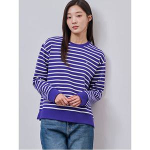 [24FW]스트라이프 루즈핏 스웨트 셔츠  퍼플(BF4941C03U)