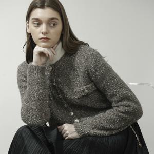 [최초가 99000원] 뽀글이 단추포인트 라운드 가디건(2colors)_YJ11WNKCD30