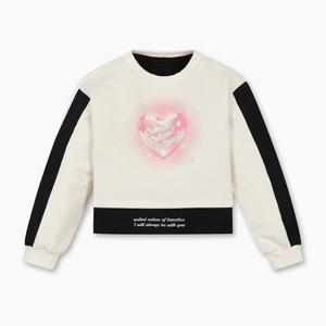 [본사] 주니어 블링 하트 레이어드 맨투맨_QAMT23561IV