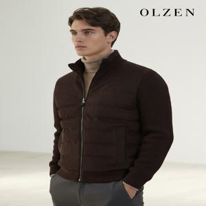 스웨이드 니트배색 점퍼 (ZOD4EC1344)