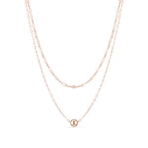 14k 센시 2줄 원볼 목걸이