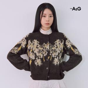 더엣지 25FW 모헤어혼방 플라워 자카드 니트자켓