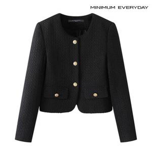 정상가:69,000 | [미니멈 에브리데이] 노카라 페미닌 페이크 포켓 트위드 자켓 (EA3JK014D)