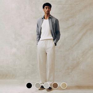 114950 언브러시드 테리 스트레이트 팬츠